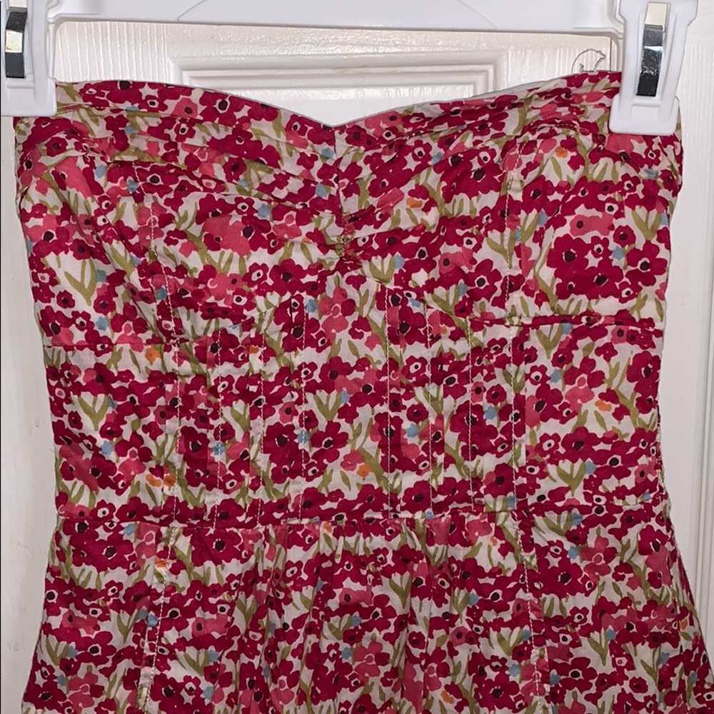 American Eagle Outfitters Strapless Pink Floral Dress - Picture 2 of 5